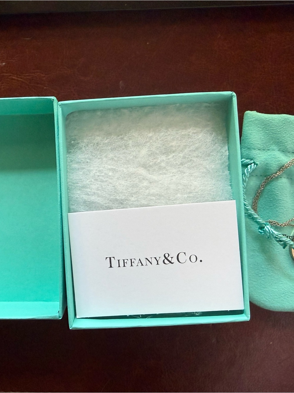 Tiffany & Co. Sterling Silver Open Circle Pendant Necklace with Blue Pouch - Picture 2 of 7